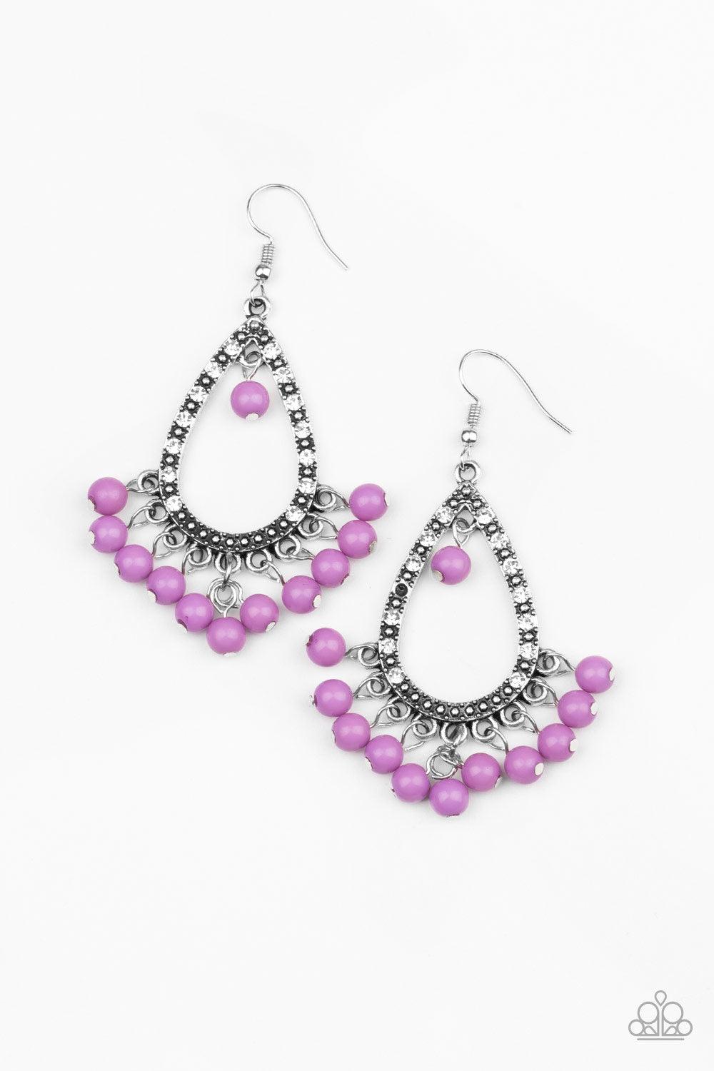 Paparazzi Accessories-Positively Prismatic - Purple Earrings