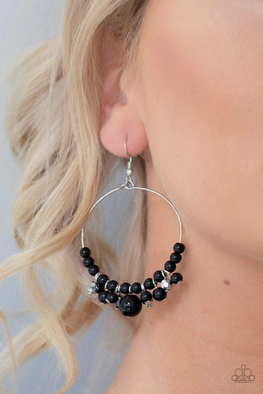 Paparazzi Accessories-Effortless Effervescence - Black Earrings