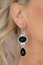 Paparazzi Accessories-Icy Shimmer - Black Earrings