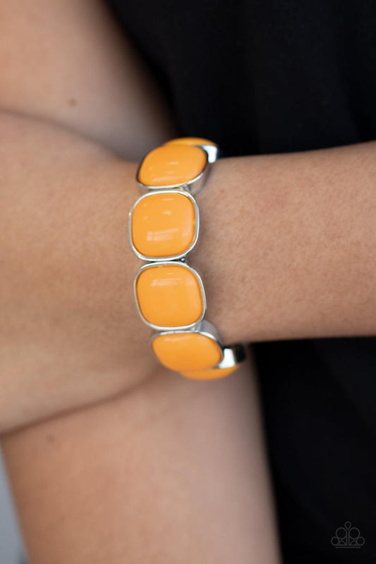 Paparazzi Accessories-Vivacious Volume - Orange Bracelet