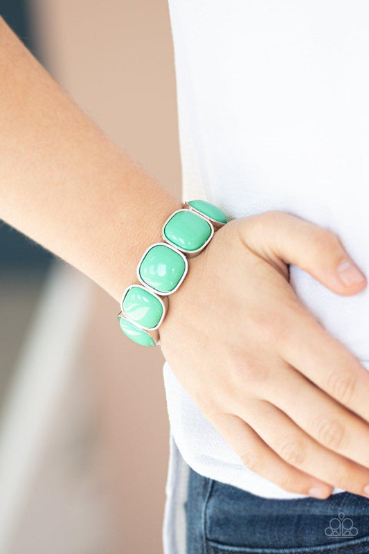 Vivacious Volume Green Bracelet - Jewelry by Bretta