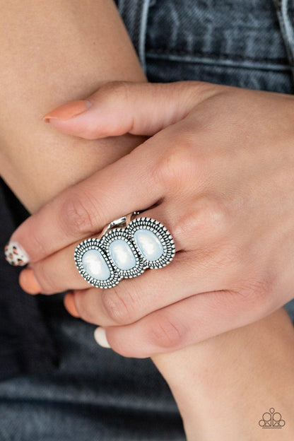 Paparazzi Accessories-Radiant Rubble - White Ring