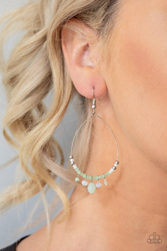 Paparazzi Accessories-Exquisitely Ethereal - Green Earrings