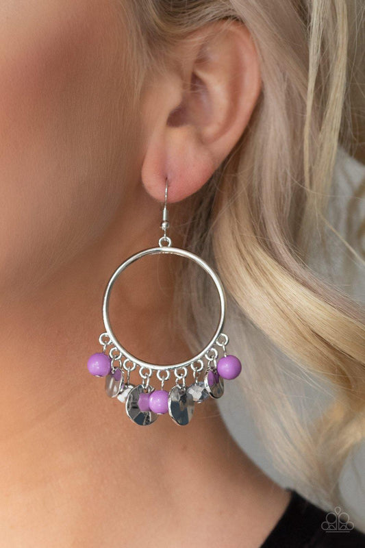 Paparazzi Accessories-Chroma Chimes - Purple Earrings