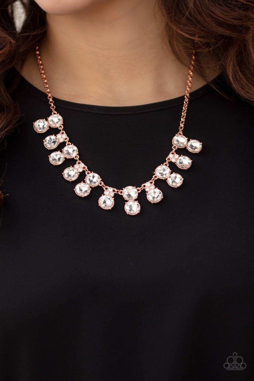 Paparazzi Accessories-Top Dollar Twinkle - Copper Necklace