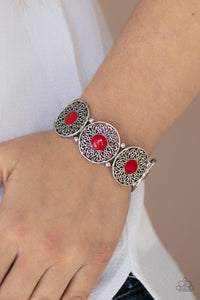 Paparazzi Accessories-Painted Garden - Red Bracelet