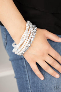 Paparazzi Accessories-Refined Renegade - White Bracelets