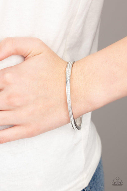 Paparazzi Accessories-Power Move - White Bracelet