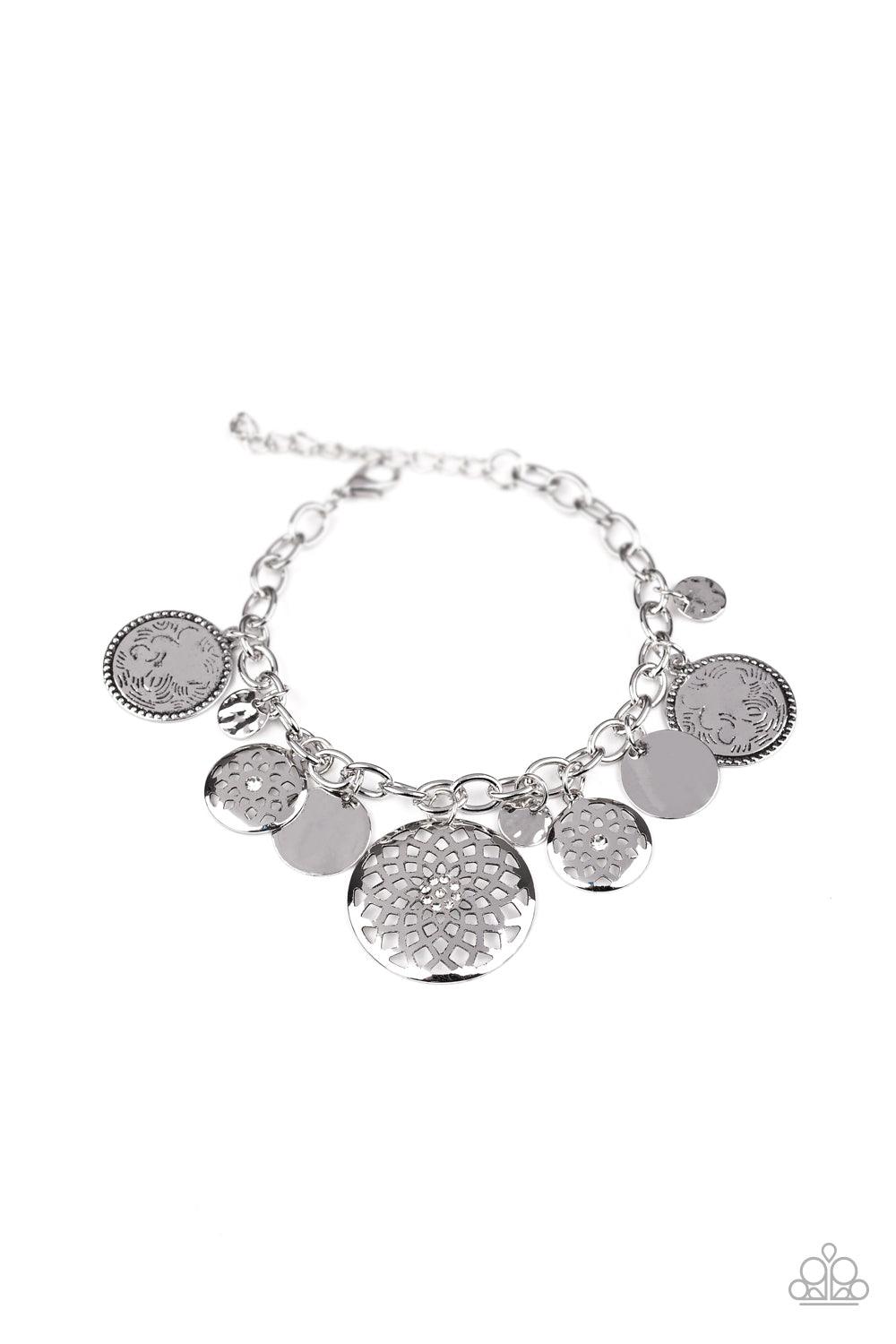 Paparazzi Accessories-Trinket Tranquility - White Bracelet