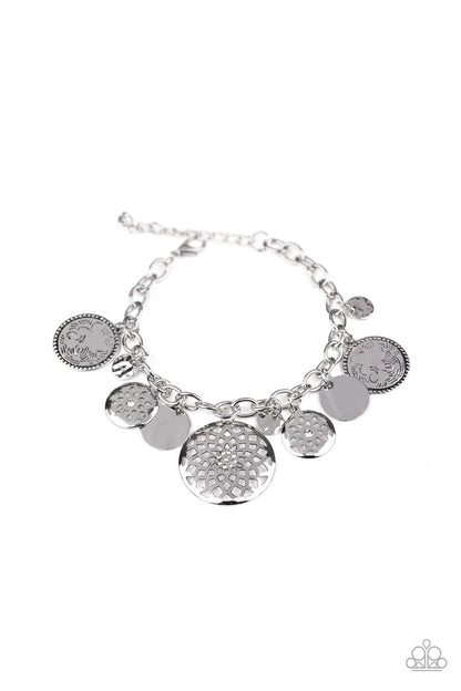 Paparazzi Accessories-Trinket Tranquility - White Bracelet