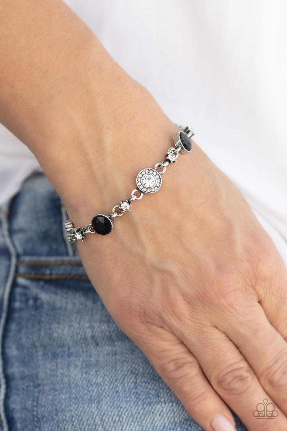 Paparazzi Accessories-Stargazing Sparkle - Black Bracelet