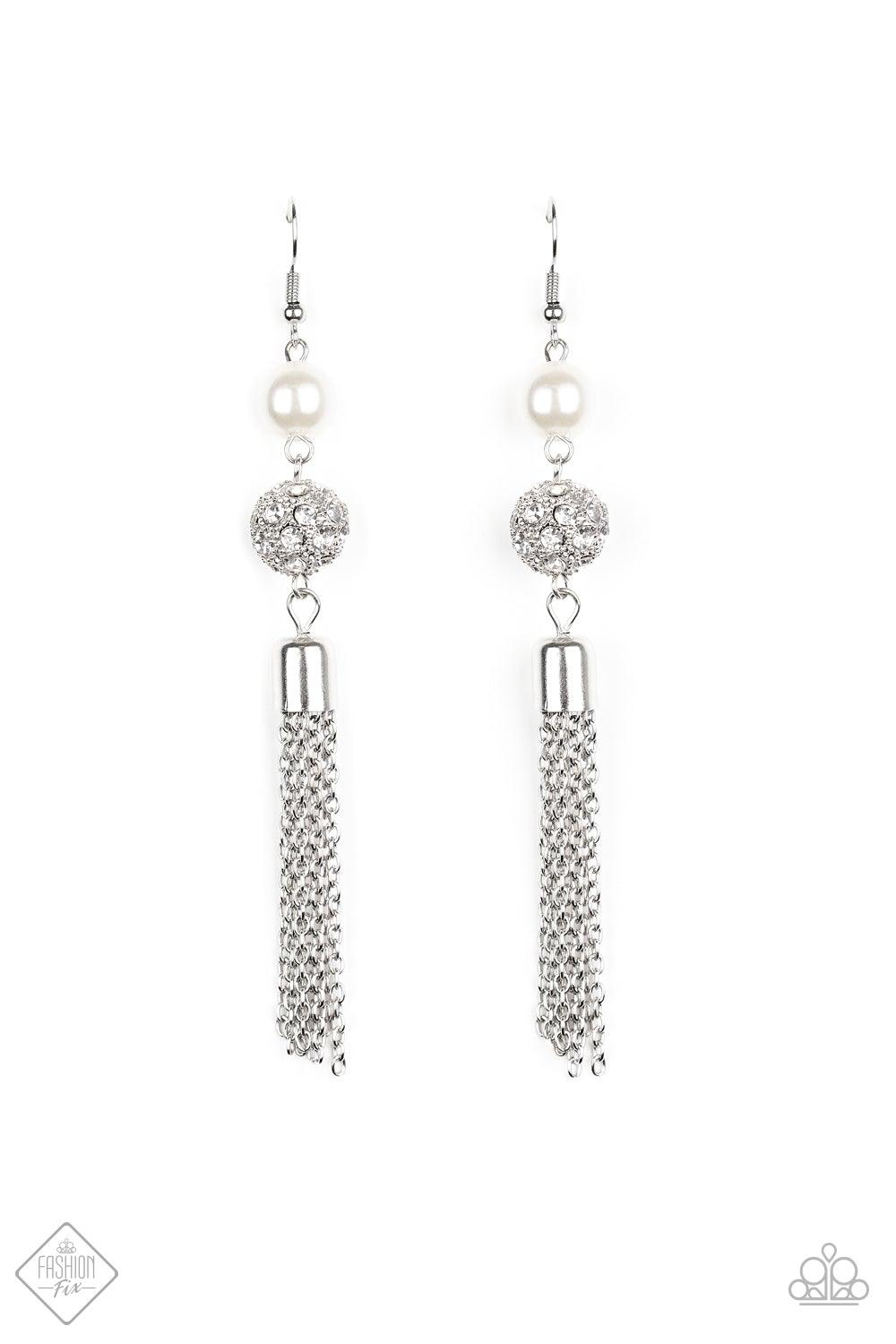 Paparazzi Accessories-Going DIOR to DIOR - White Earrings