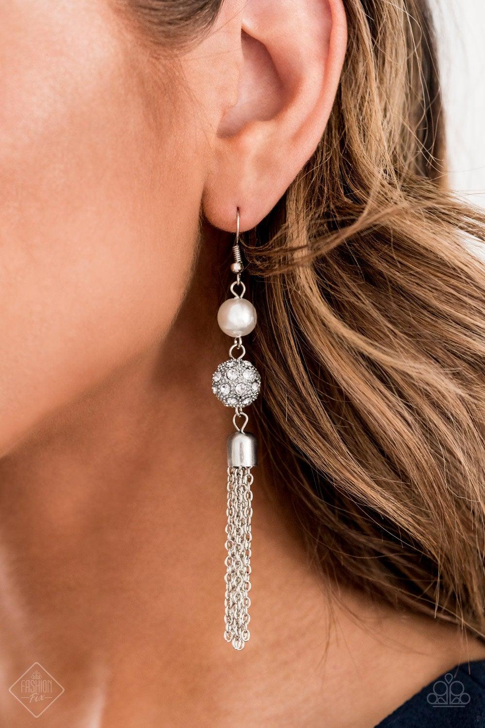 Paparazzi Accessories-Going DIOR to DIOR - White Earrings