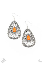 Paparazzi Accessories-Floral Frill - Orange Earrings
