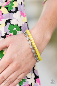 Paparazzi Accessories-Dewy Dandelions - Yellow Bracelet