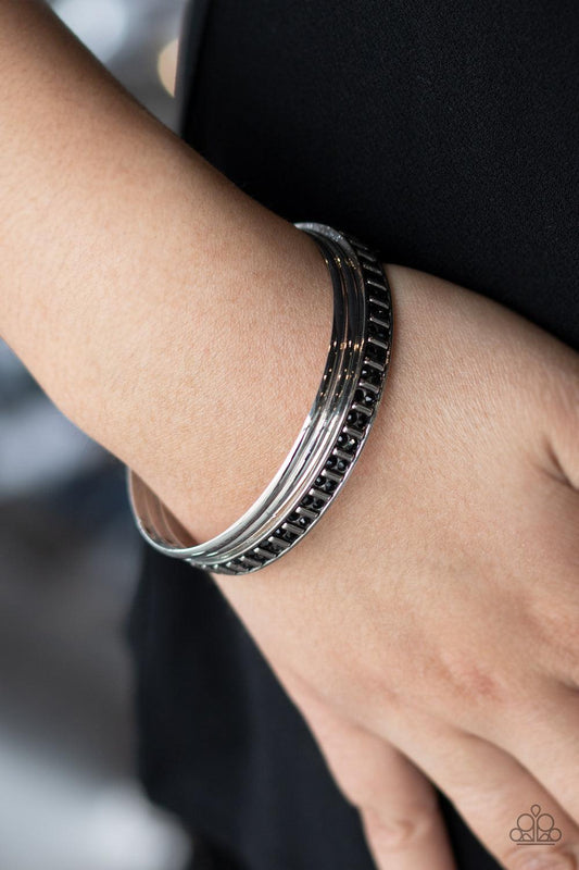 Paparazzi Accessories-Flawless Flaunter - Black Bracelets