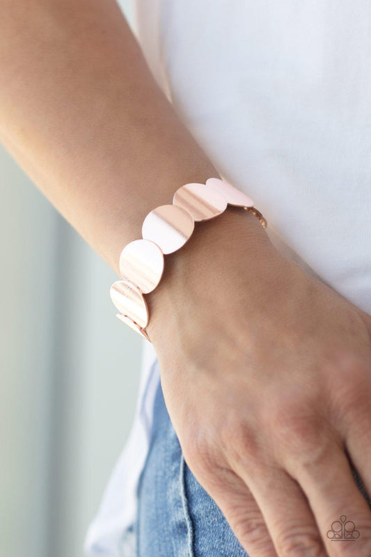  Paparazzi Accessories-Industrial Influencer - Rose Gold Bracelet