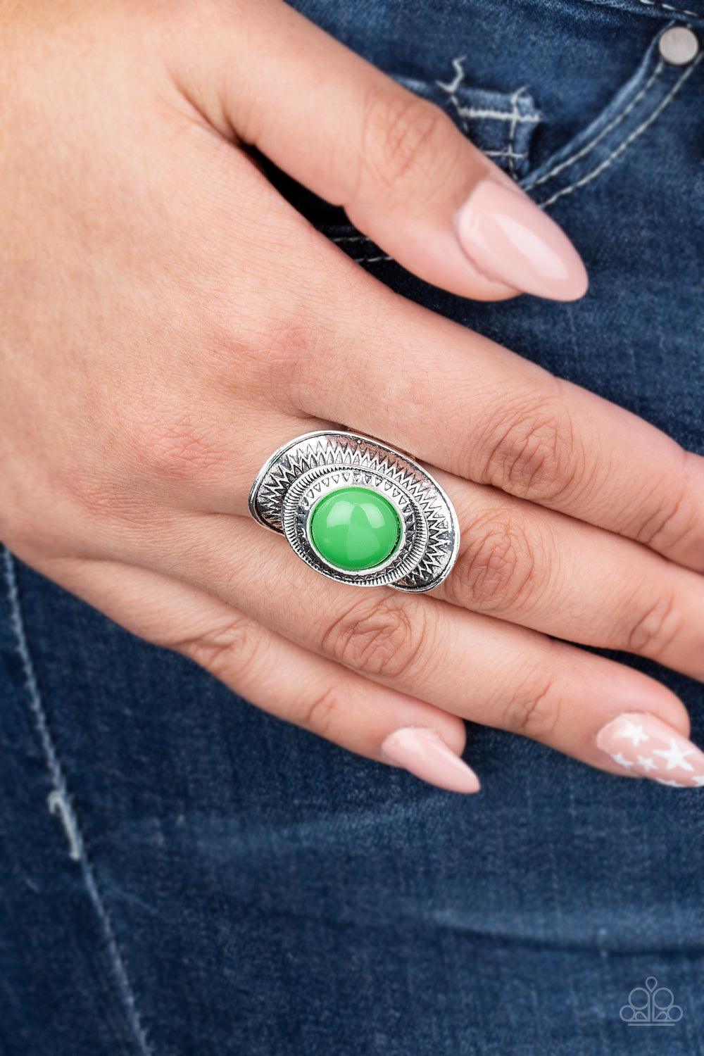 Paparazzi Accessories-Sunny Sensations - Green Ring