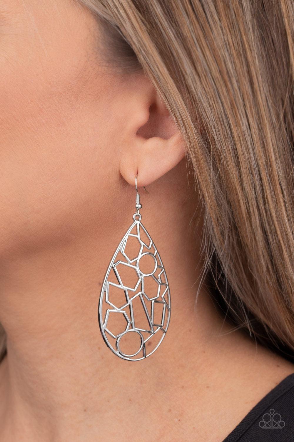 Paparazzi Accessories-Reshaped Radiance - Silver Earrings