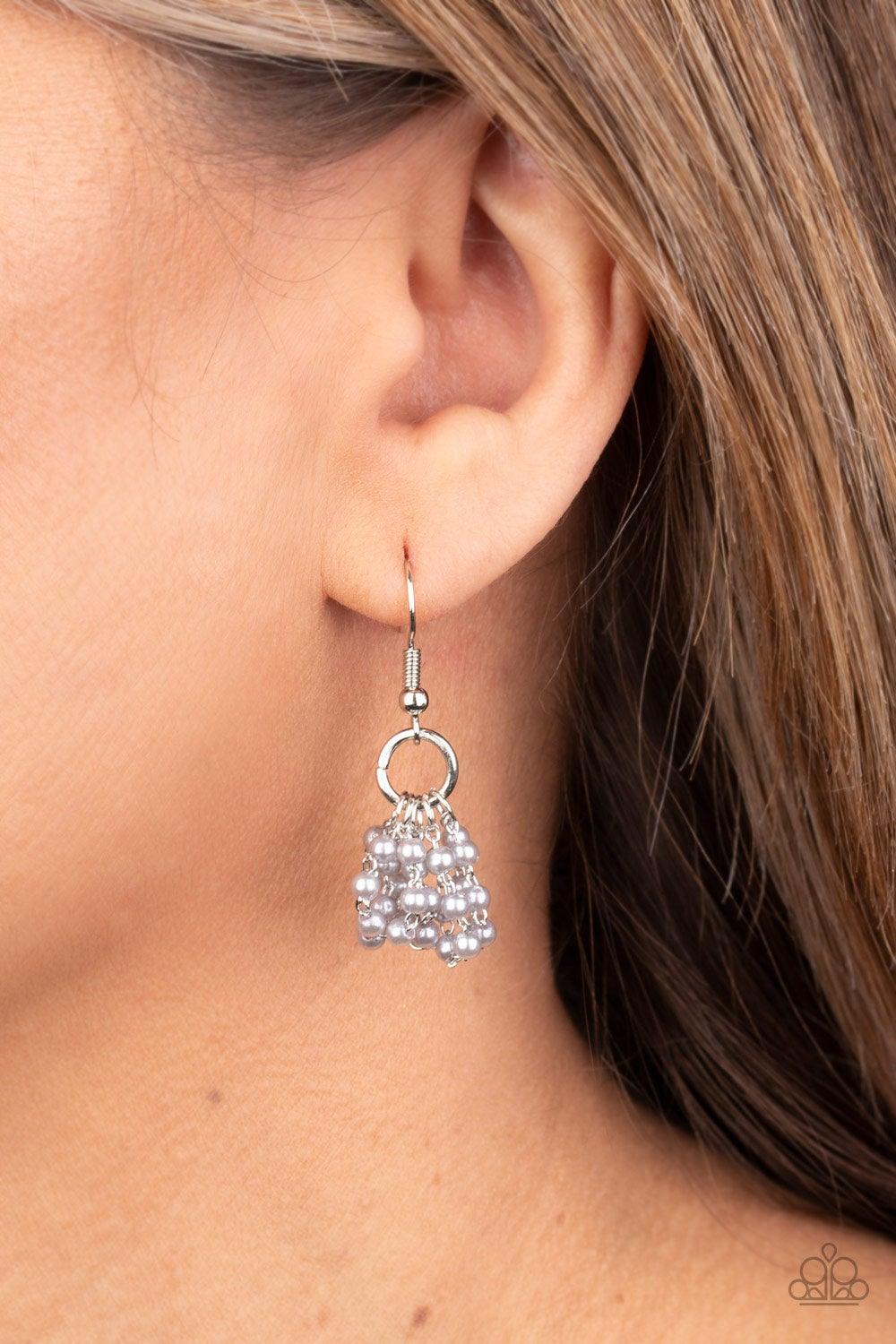 Paparazzi Accessories-Party Posh Princess - Silver Earrings