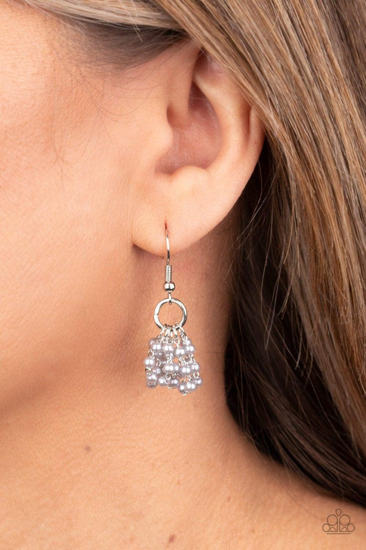 Paparazzi Accessories-Party Posh Princess - Silver Earrings