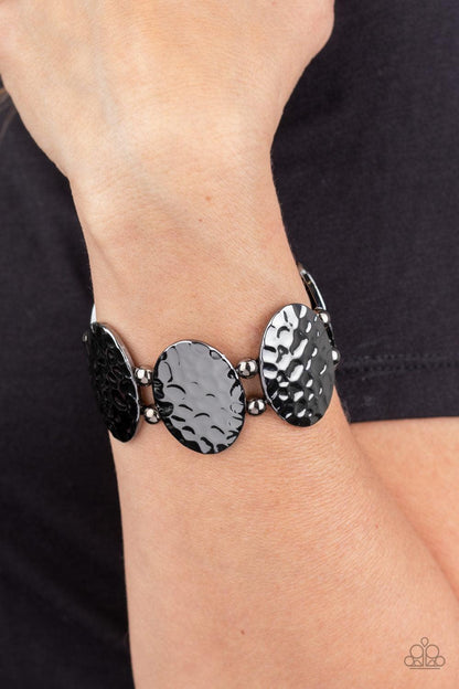 Paparazzi Accessories-Radial Reflections - Black Bracelet