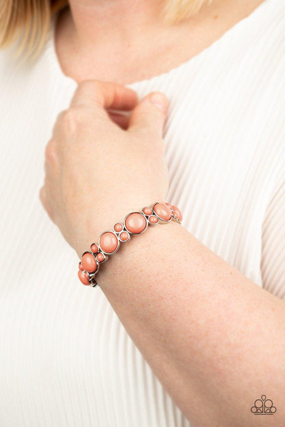  Paparazzi Accessories-Bubbly Belle - Orange Bracelet