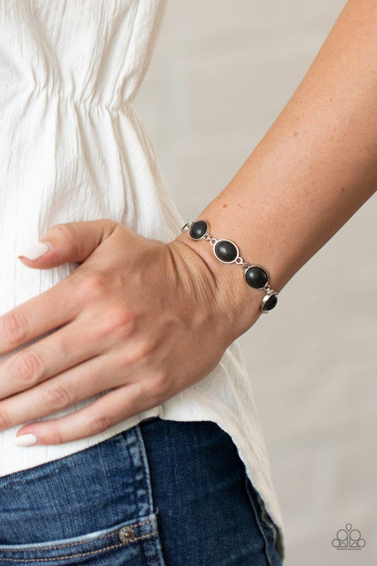 Paparazzi Accessories-Nice Stonework - Black Bracelet