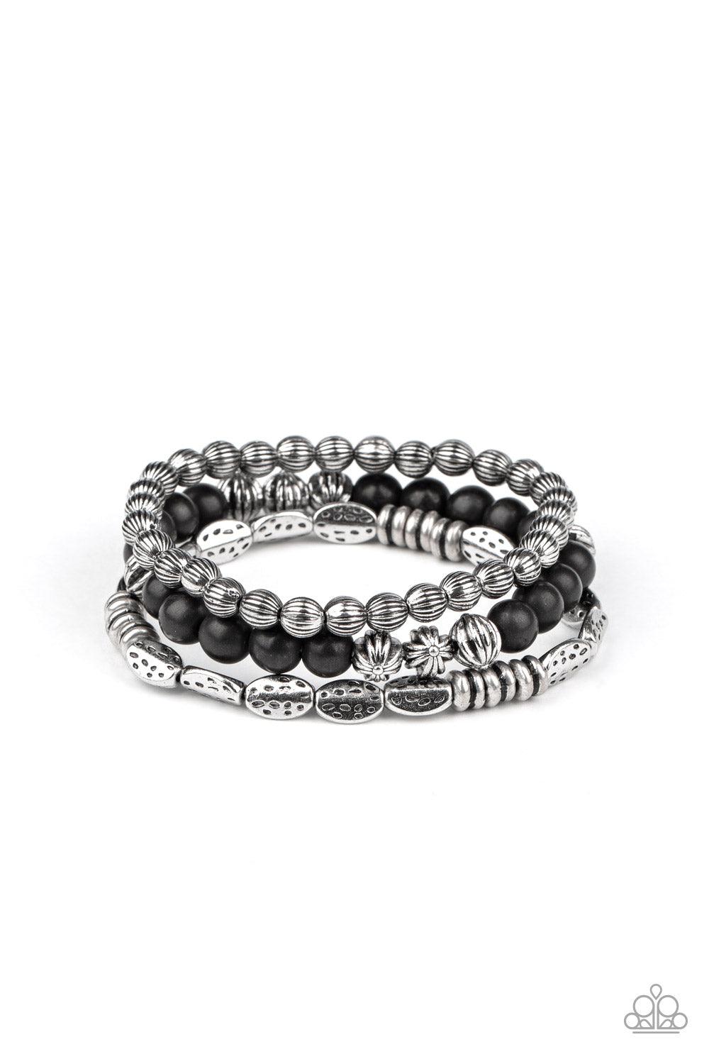 Paparazzi Accessories-Trail Mix Mecca - Black Bracelet