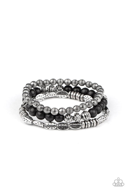 Paparazzi Accessories-Trail Mix Mecca - Black Bracelet