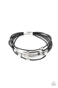 Paparazzi Accessories-Magnetically Modern - Black Magnetic Bracelet