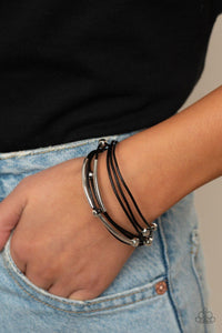 Paparazzi Accessories-Magnetically Modern - Black Magnetic Bracelet