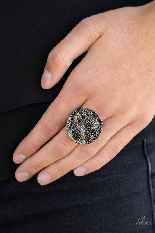 Paparazzi Accessories-Lined Up - Black Ring