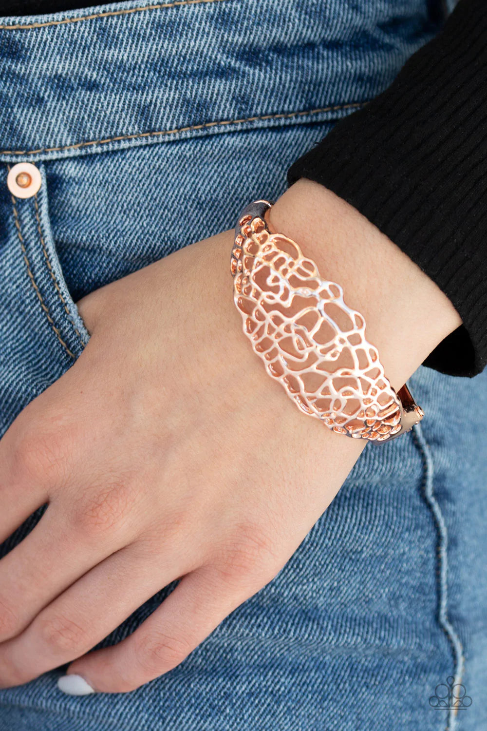 Airy Asymmetry Rose Gold Bracelet - Jewelry by Bretta