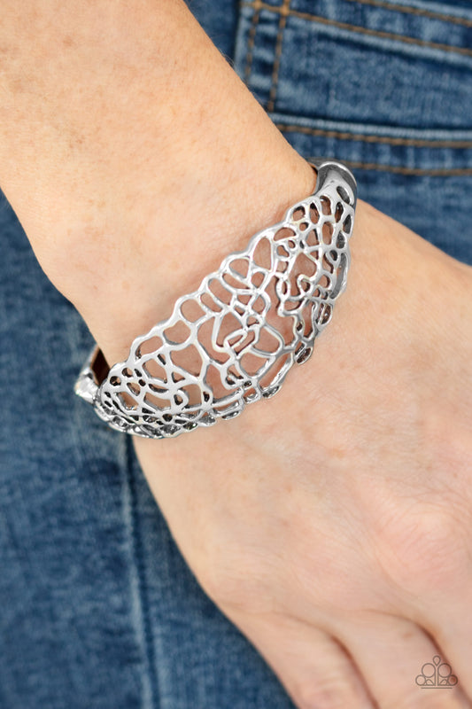 Airy Asymmetry Silver Bracelet - Jewelry by Bretta