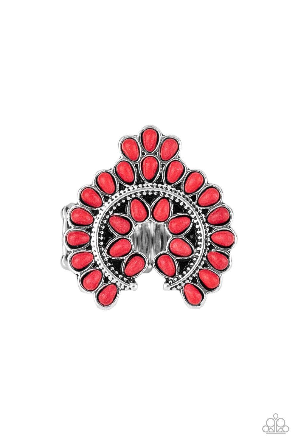 Paparazzi Accessories-Trendy Talisman - Red Ring