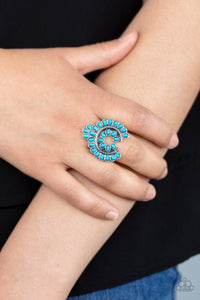 Trendy Talisman Blue Ring - Jewelry By Bretta
