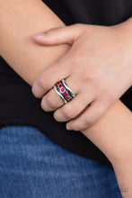 Paparazzi Accessories-Dauntless Shine - Red Ring