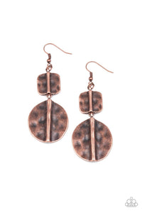 Paparazzi Accessories-Lure Allure - Copper Earrings