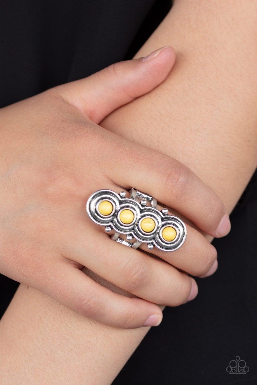 Paparazzi Accessories-Terra Trinket - Yellow Ring