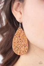 Paparazzi Accessories-CORK It Over - Pink Earrings