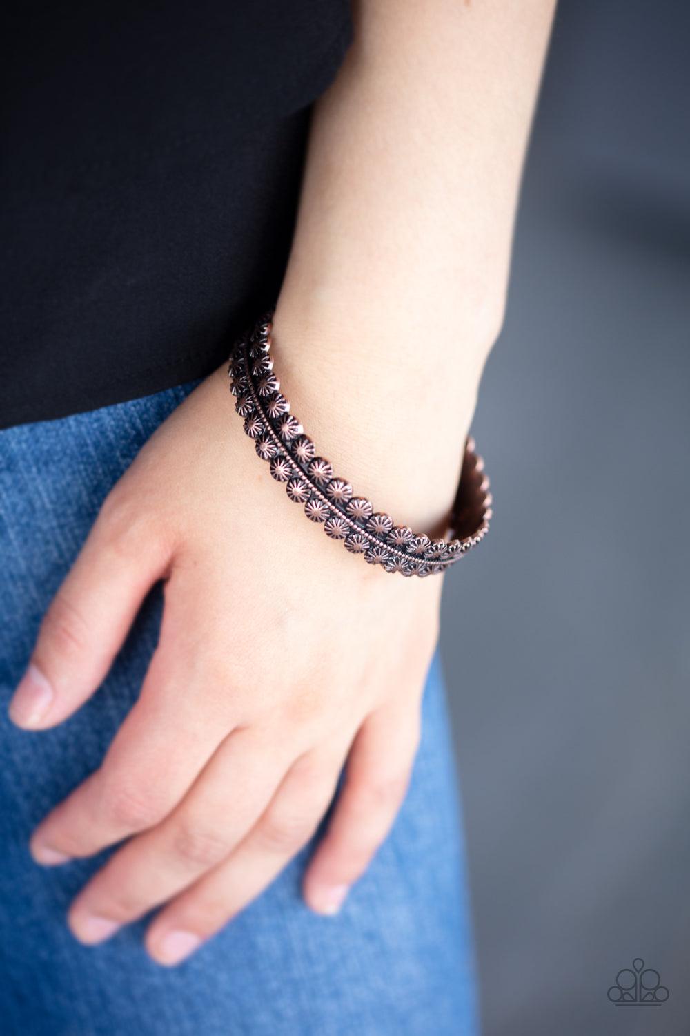 Paparazzi Accessories-Rustic Relic - Copper Bracelet
