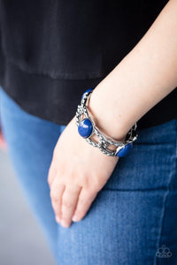 Paparazzi Accessories-Dreamy Gleam - Blue Bracelet