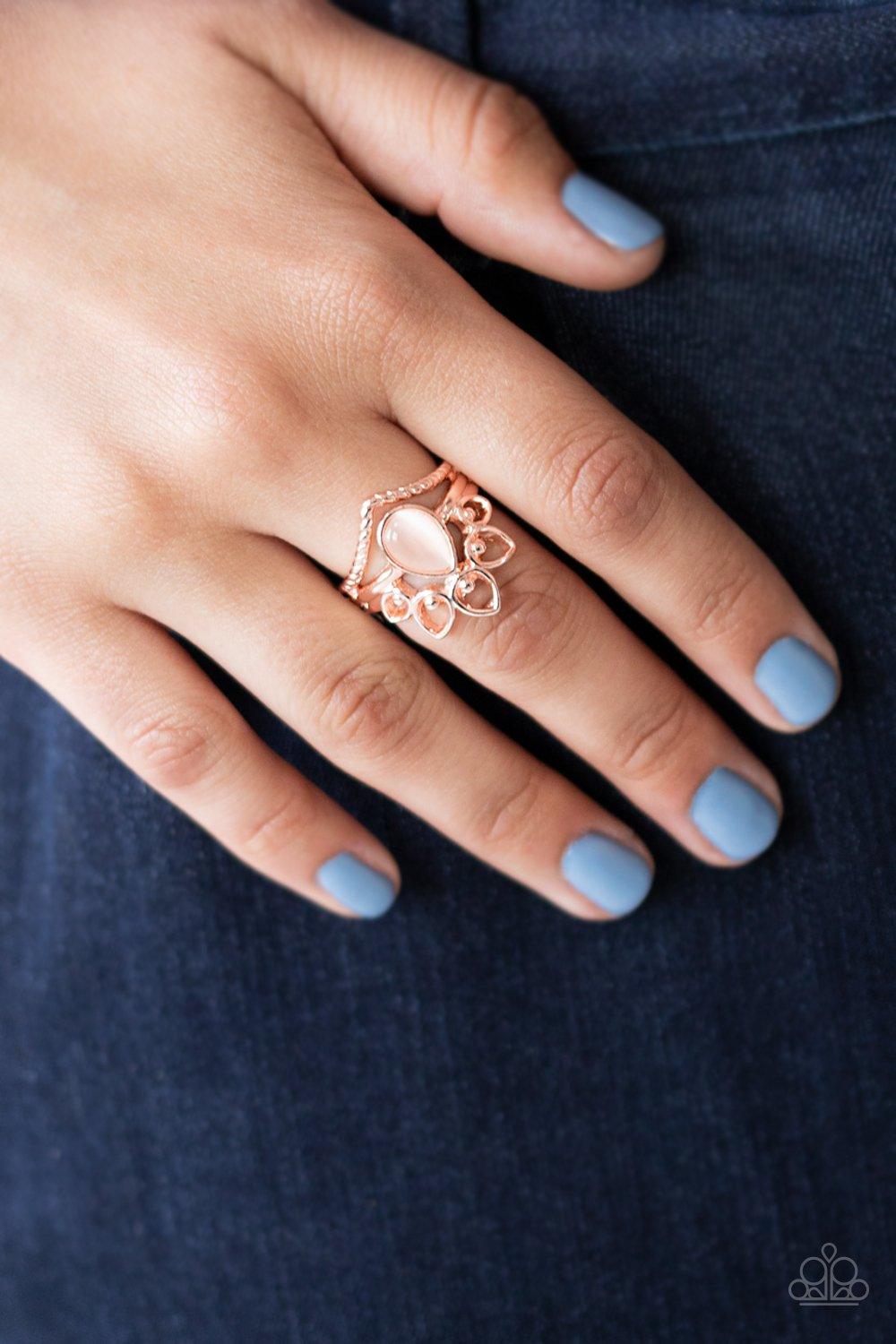 Paparazzi Accessories-Serene Scene - Rose Gold Ring