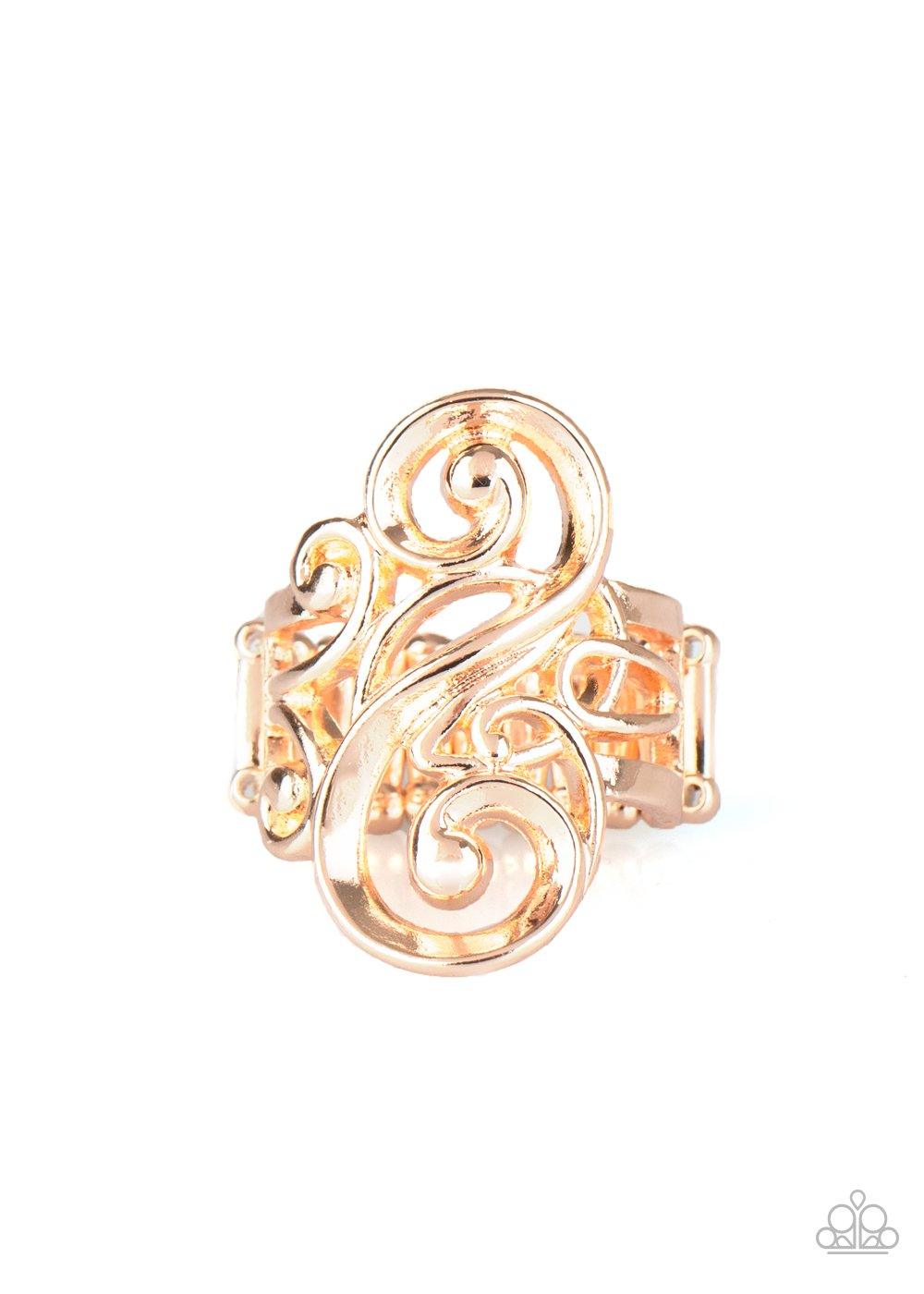 Paparazzi Accessories-Musical Motif - Rose Gold Ring