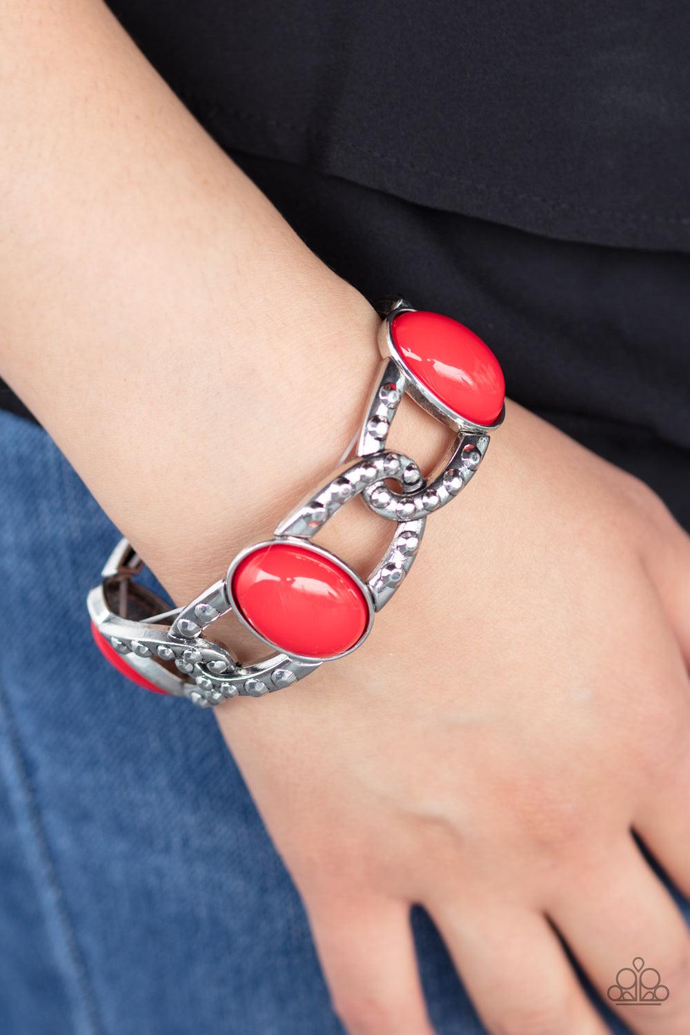 Paparazzi Accessories-Dreamy Gleam - Red Bracelet