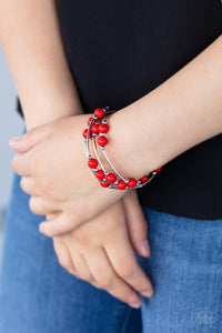 Paparazzi Accessories-Let Freedom Ring - Red Bracelet