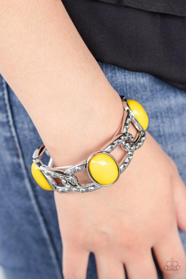Paparazzi Accessories - Dreamy Gleam - Yellow Bracelet