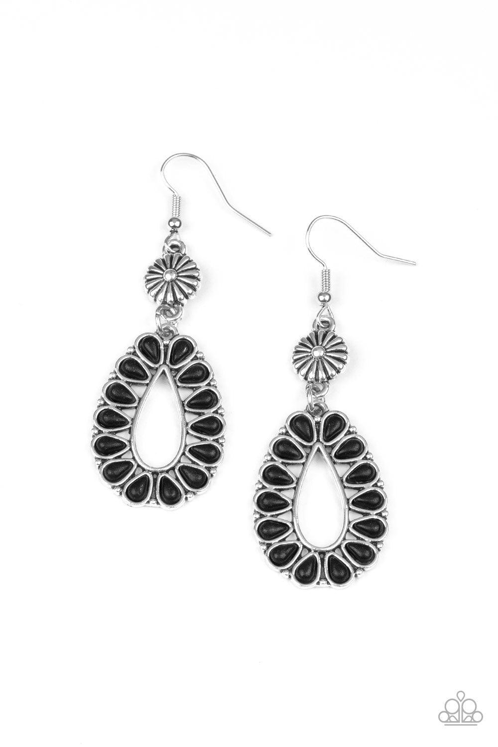 Paparazzi Accessories-Stone Orchard - Black Earrings