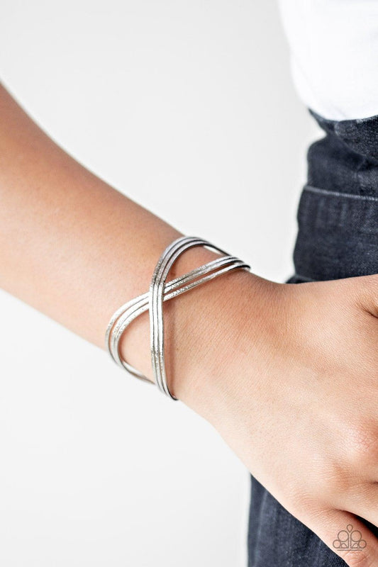 Paparazzi Accessories-Infinitely Iridescent - Silver Bracelet